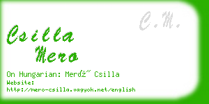 csilla mero business card